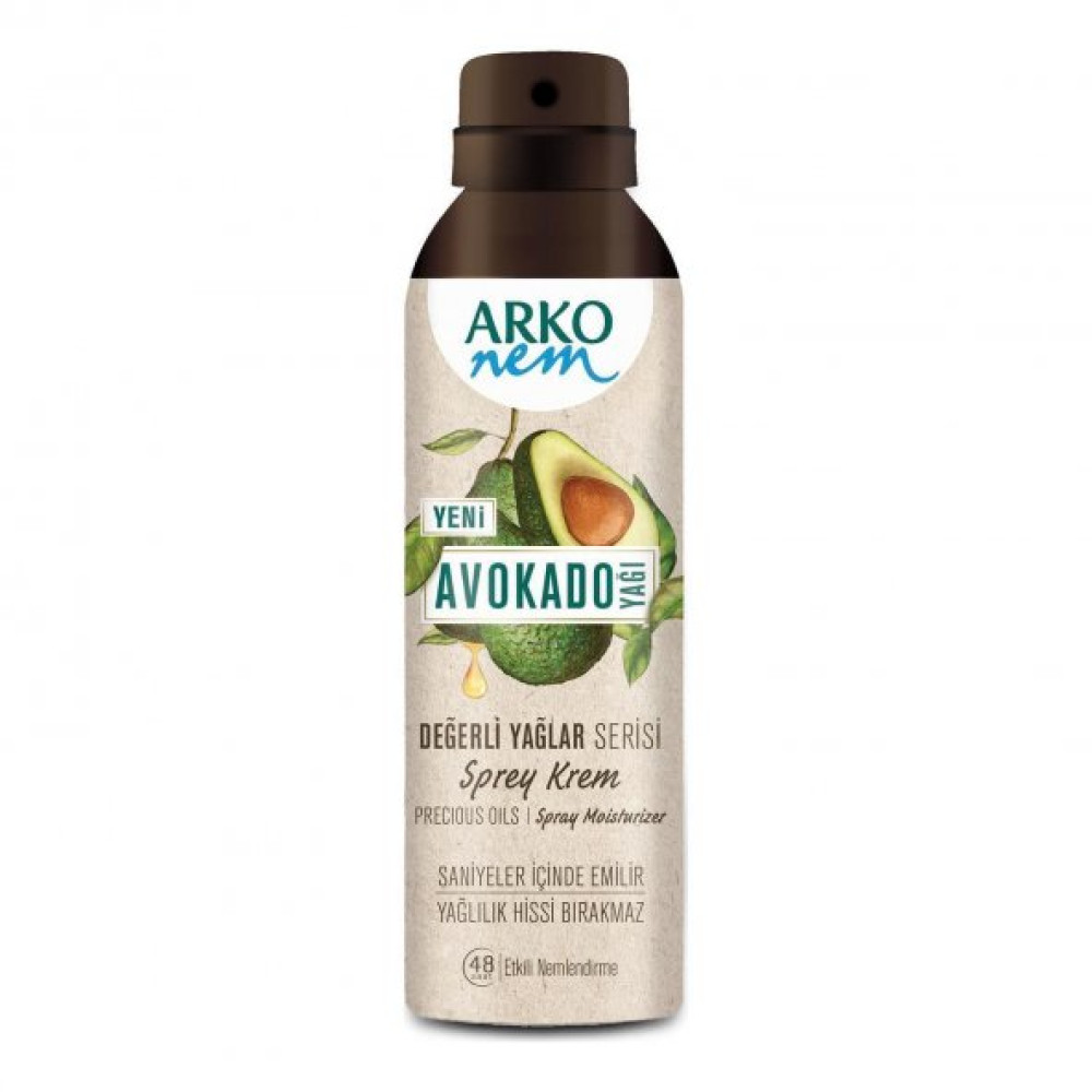 Arko Nem Avakado Yagi Ozlu Sprey Krem 150 Ml Vücut Losyonu ve Nemlendiricileri Fiyatı