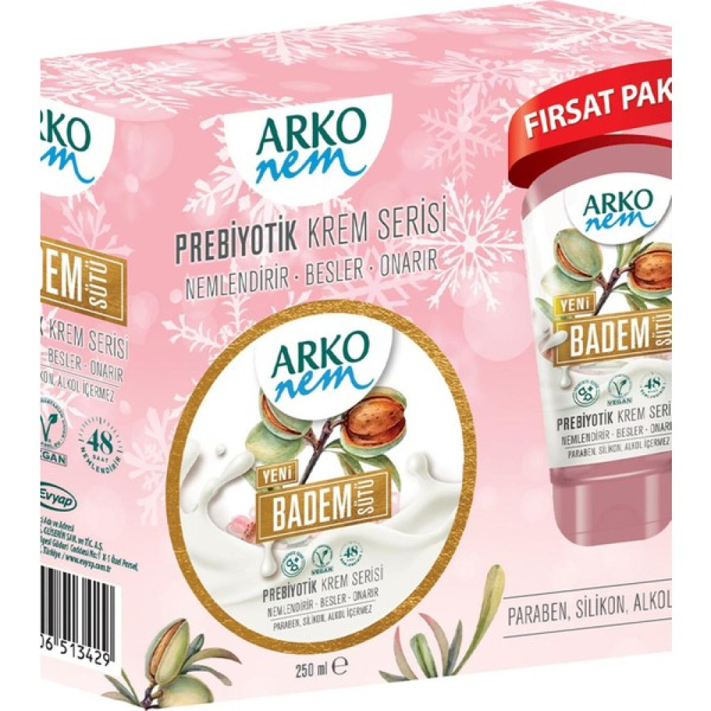 Arko Nem Badem Sütü Prebıyotik Krem 250ML+60 ml Kategori: El Kremi El Bakımı Fiyatı
