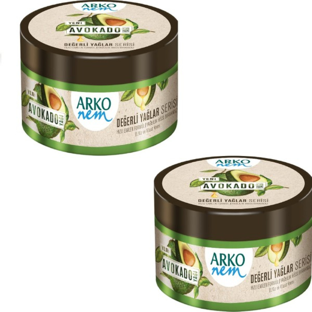 Arko Nem Değerli Yağlar Avokado Yağı El ve Vücut Kremi 2 x 250 ml Nemlendiriciler Fiyatı