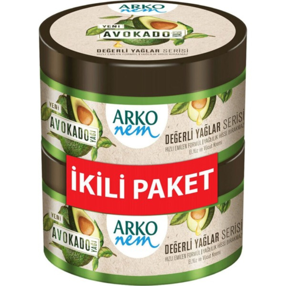 Arko Nem Değerli Yağlar Avokado Yağı El ve Vücut Kremi 250 ml + 250 ml Nemlendiriciler Fiyatı