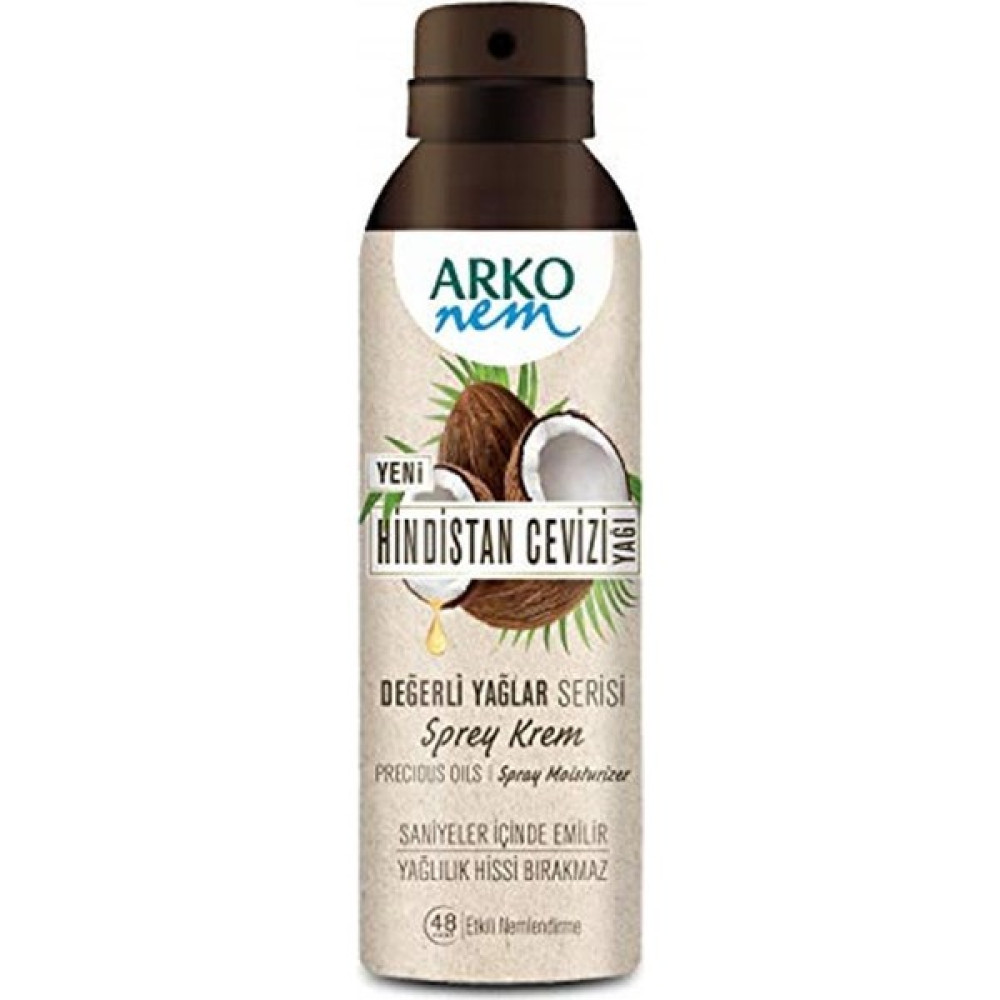 Arko Nem Değerli Yağlar Hindistan Cevizi Sprey Krem, 150 ml Vücut Kremi Oto Boyaları Fiyatı