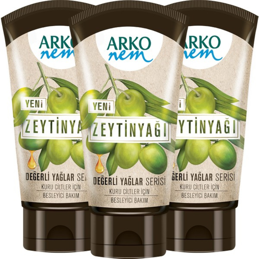 Arko Nem Değerli Yağlar Zeytinyağlı Nemlendirici Krem 3x60ml Nemlendiriciler Fiyatı