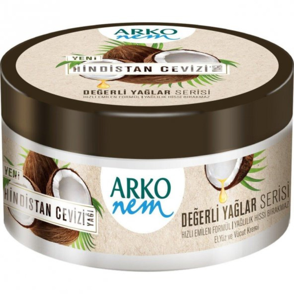 Arko Nem Hindistan Cevizi Yagi Ozlu Kavanoz Krem 250 Ml Vücut Losyonu ve Nemlendiricileri Fiyatı