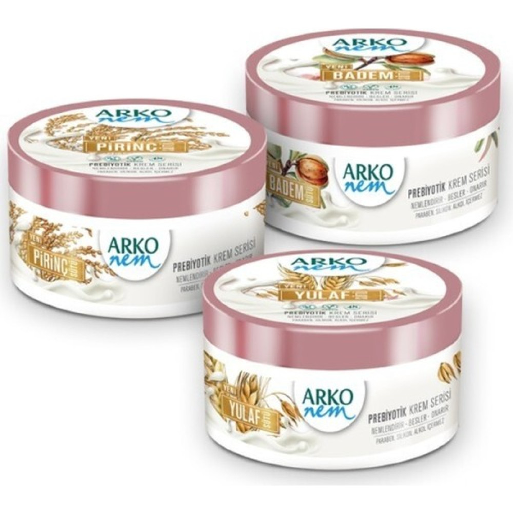 Arko Nem Prebiyotik Krem Serisi Badem + Pirinç + Yulaf Sütü 250ML Nemlendiriciler Fiyatı