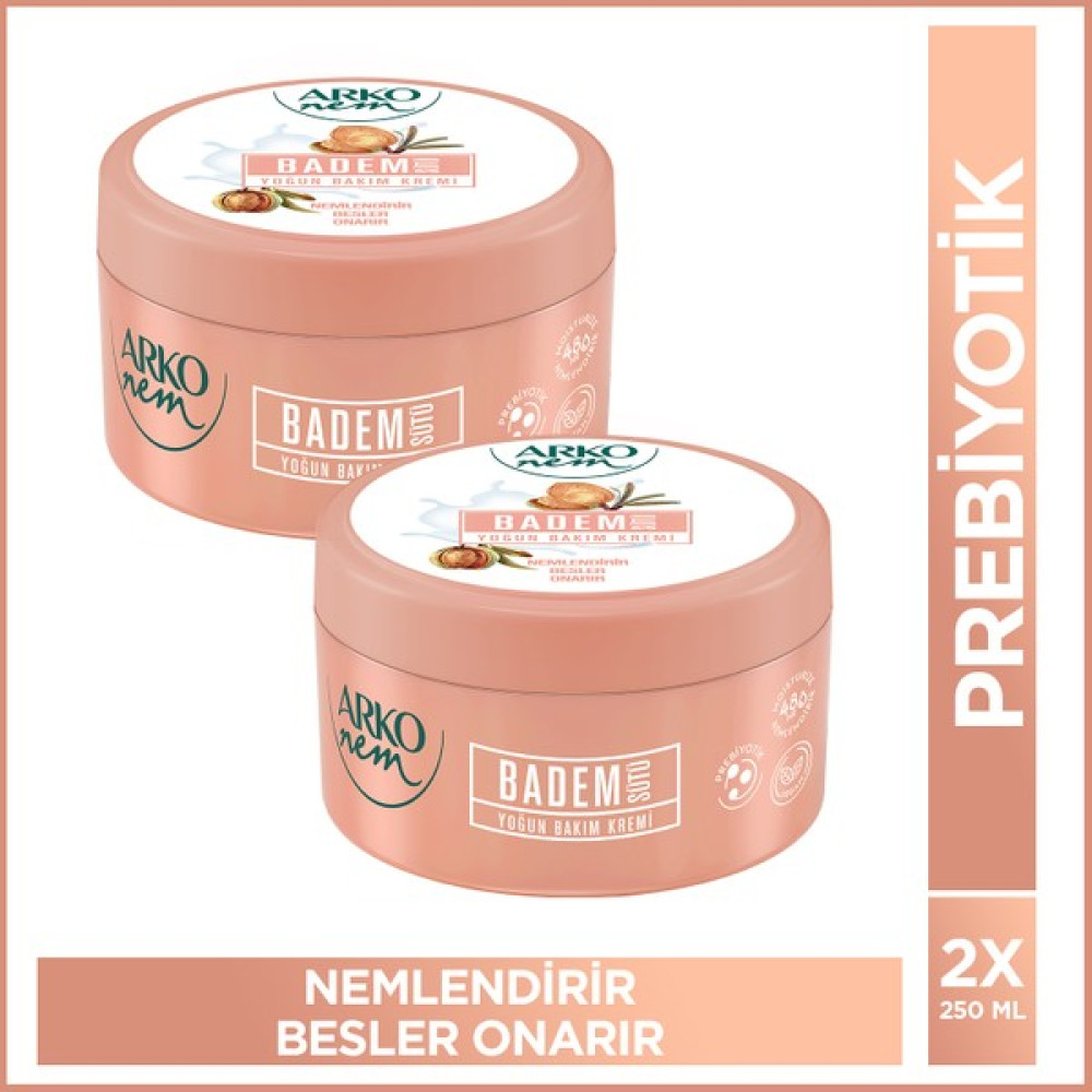 Arko Nem Yoğun Bakım Kremi Badem Sütü 2X250 ml Nemlendiriciler Fiyatı