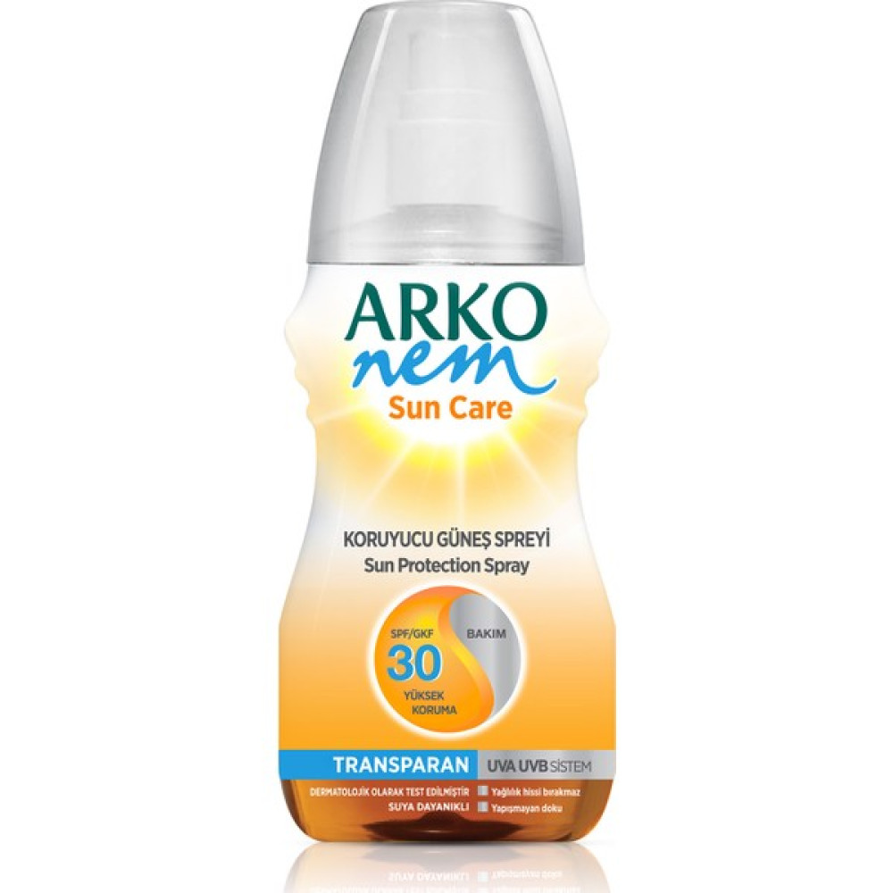 Arko Sun Güneş Bakım Transparan Koruyucu Sprey 30 Faktör 150ml Güneş Kremleri ve Losyonları Fiyatı