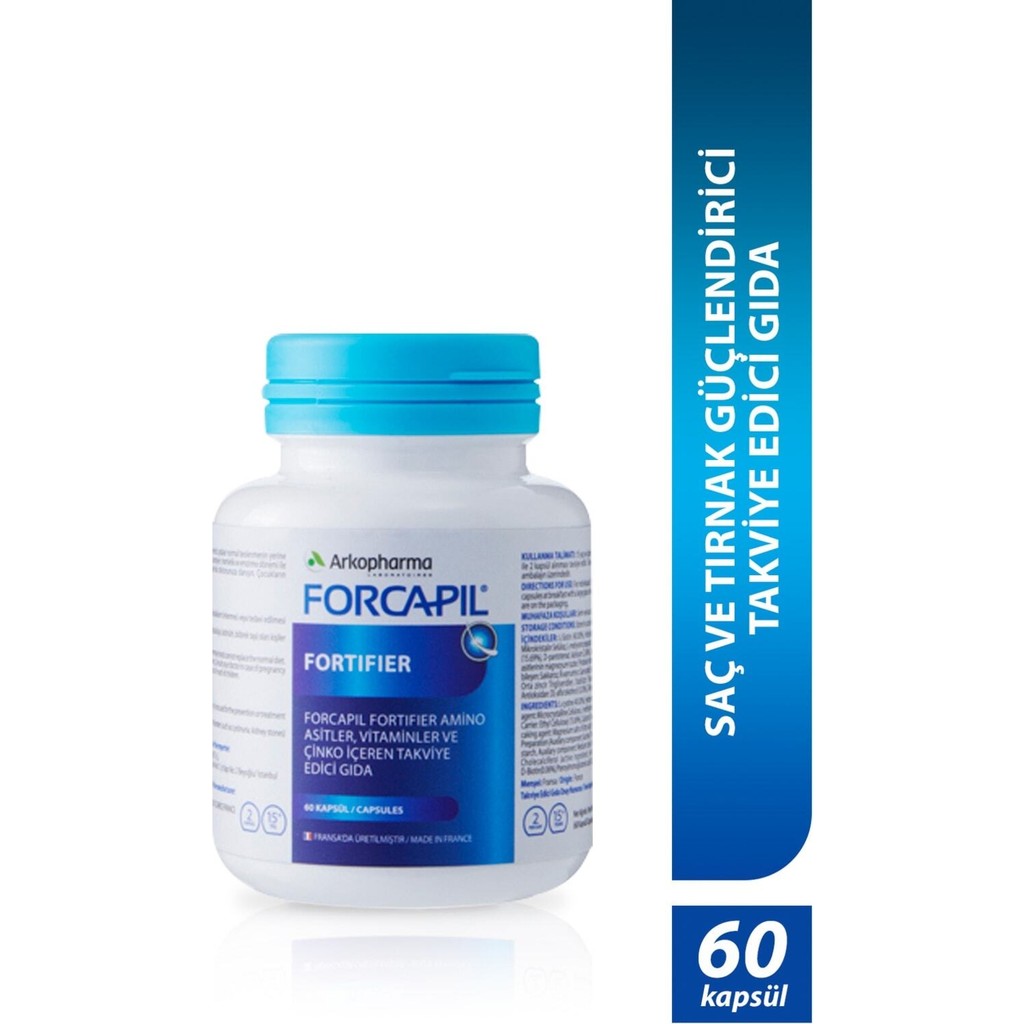 Arkopharma Forcapil Fortifier – Saç ve Tırnak Takviye Edici Gıda - 60 Kapsül Diğer Fiyatı