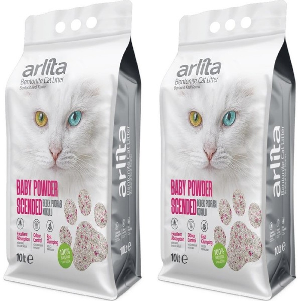 Arlita Baby Powder Scended Bebek Pudrası Kokulu Ince Tane Topaklanan 2X10 L 2 Adet 10 Litre Kedi Kumu Evcil Hayvan Ürünleri Fiyatı