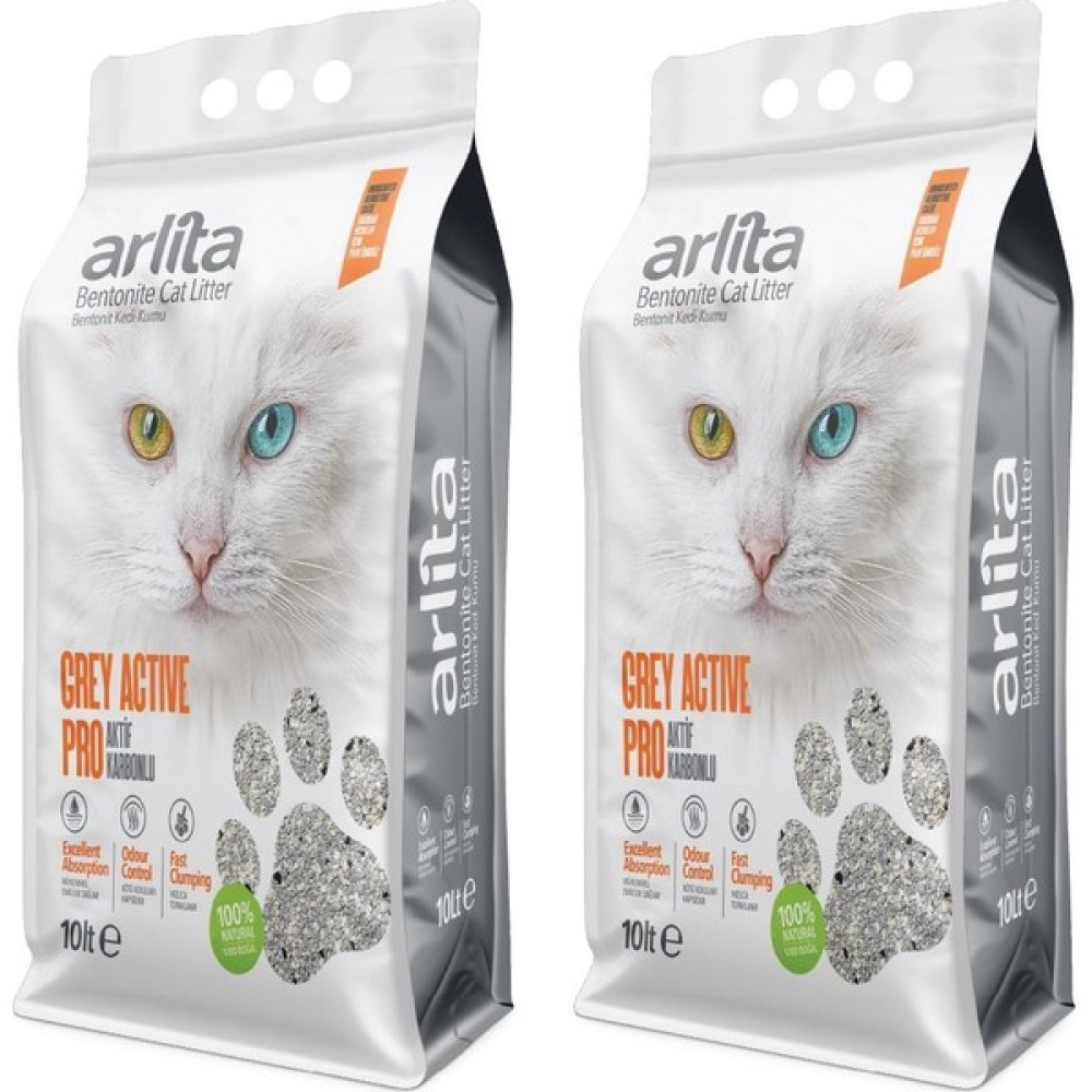 Arlita Grey Actıve Pro Aktif Karbonlu Parfümsüz Ince Tane Topaklanan Koku Hapseden 2X10 L 2 Adet 10 Litre Kedi Kumu Evcil Hayvan Ürünleri Fiyatı