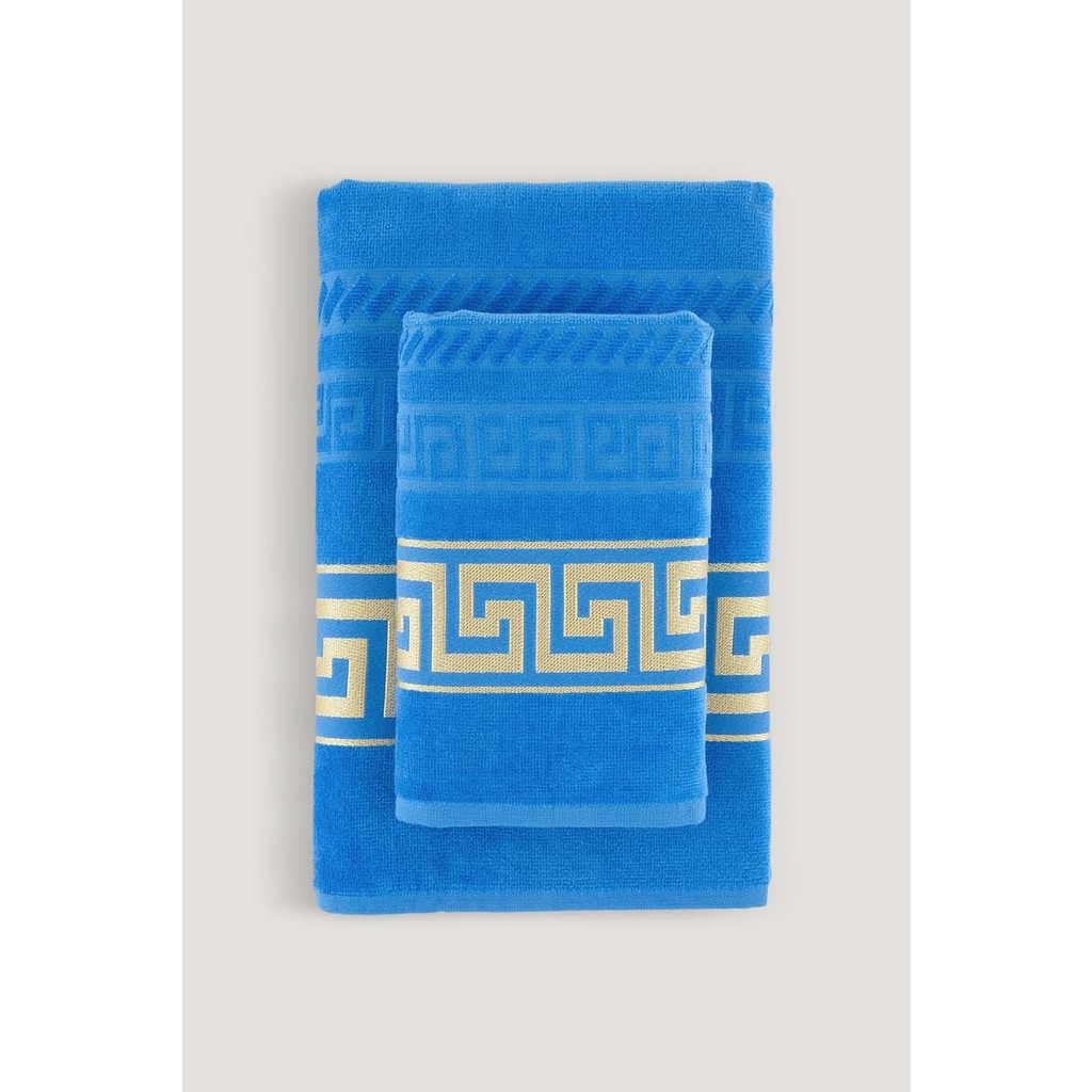 Arliva Home Greek Kadıfe Jakarlı Havlu - 50 x 90 cm - Açık Turkuaz El / Yüz Havlusu Fiyatı