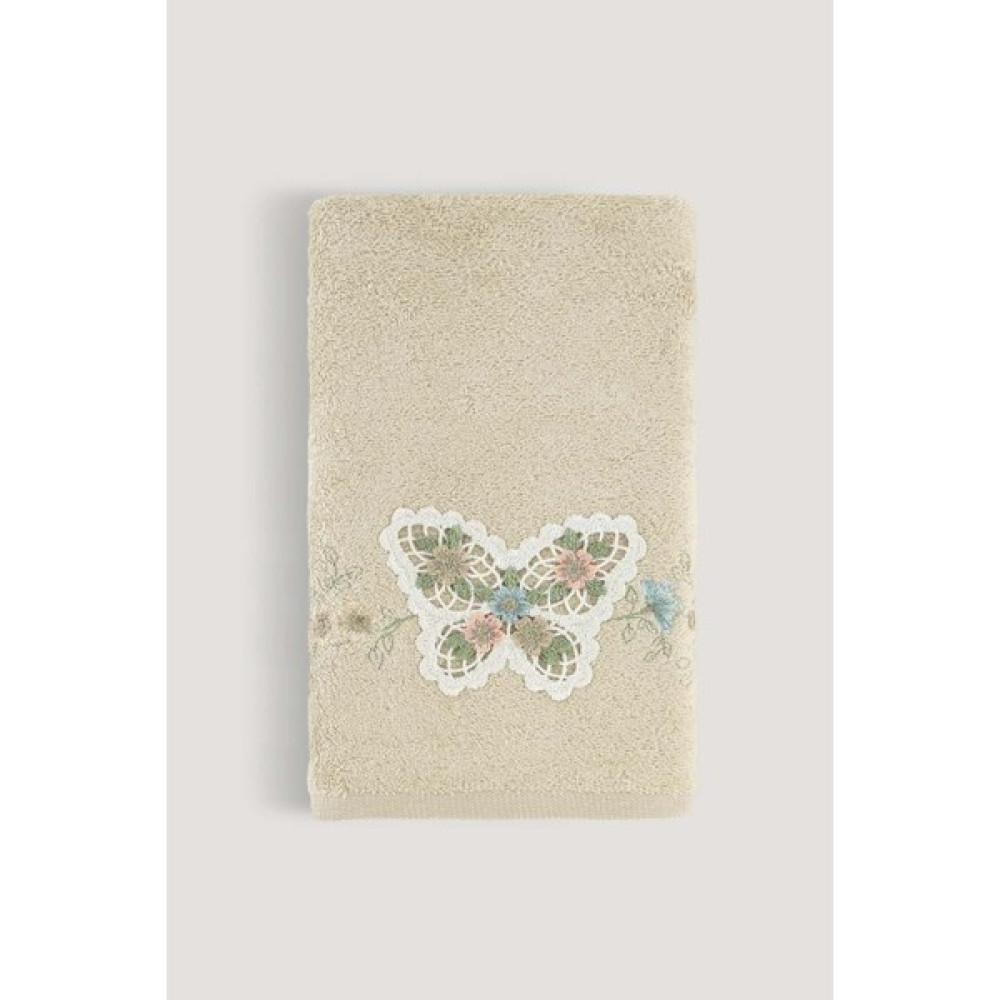 Arliva Home Kelebek Bambu Nakıslı Havlu Bej 50X90 - 50 x 90 cm El / Yüz Havlusu Fiyatı