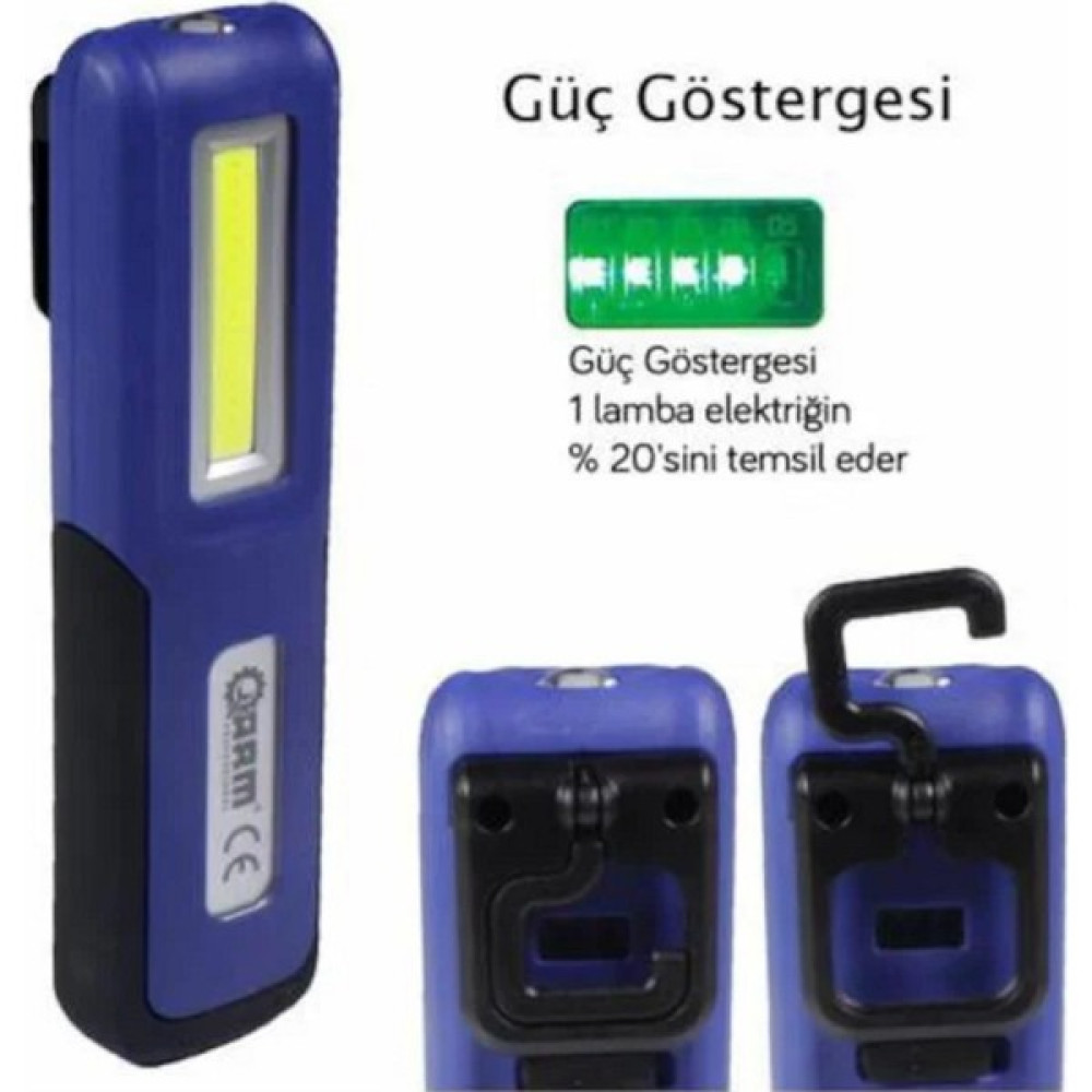 Arm 420 Lümen Şarjlı Mıknatıslı LED Fener Lamba Powerbank El Feneri Fiyatı