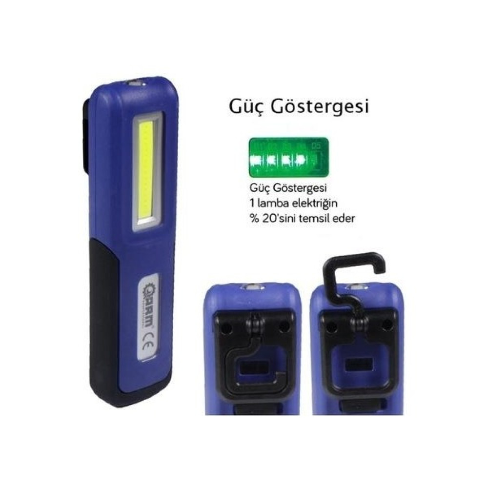 Arm ESEN99 Şarjlı LED El Lambası Mıknatıslı Fener 3W 240LUMEN - Mavi Dış Mekan Aydınlatma Fiyatı