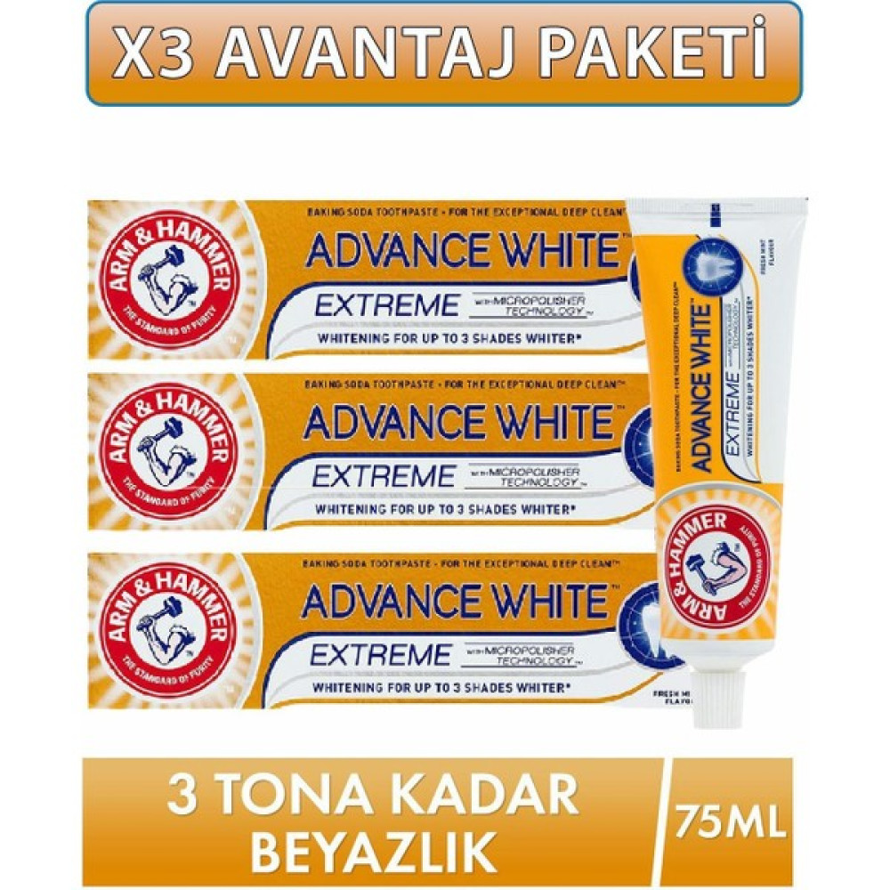 Arm Hammer ﻿arm & Hammer Advance White Diş Macunu 3 x 75 ml Diş Macunları Fiyatı