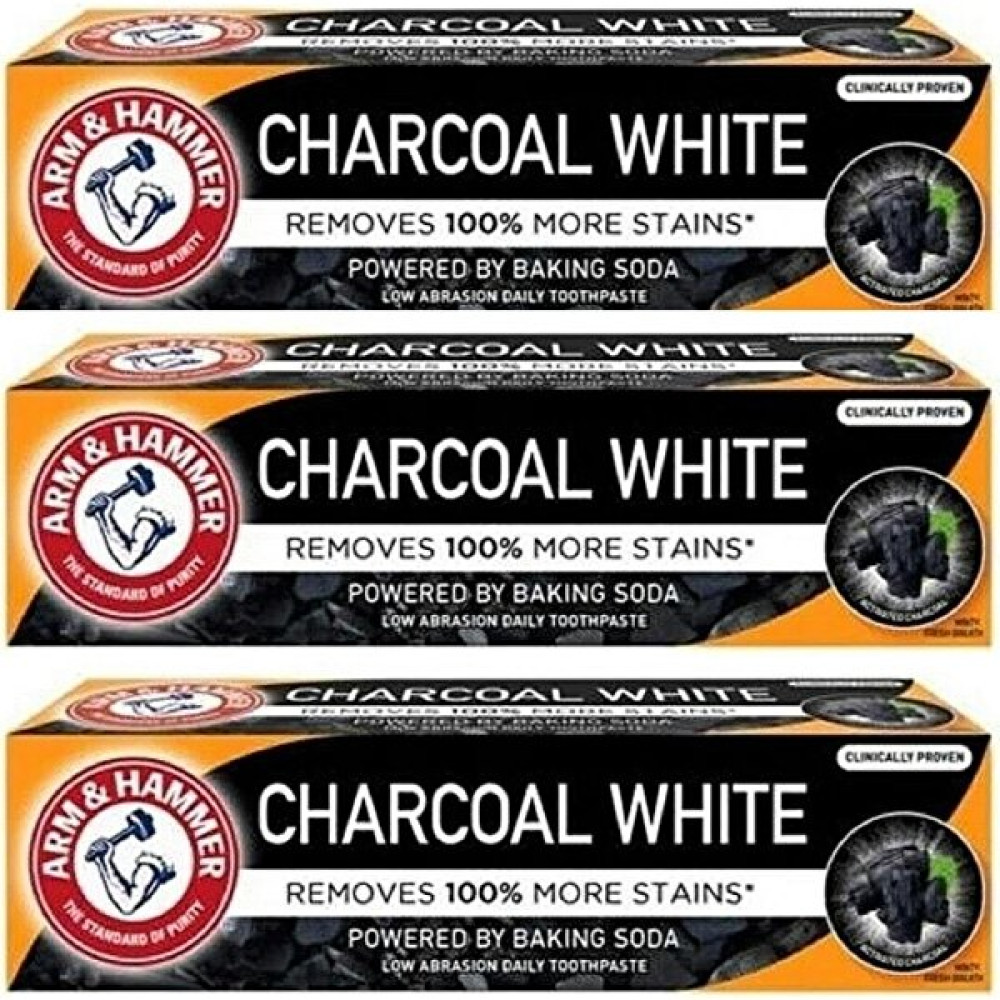 Arm Hammer Arm Hammer Kömür Beyaz Charcoal White Diş Macunu 75 ml x 3 Adet Diş Macunları Fiyatı