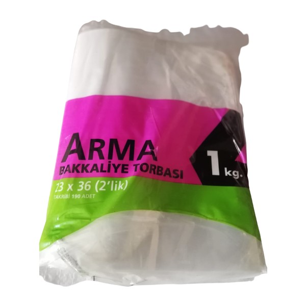 Arma Naksan Şeffaf Bakkaliye Torbası Poşeti 2'lik 23 x 36 Diğer Fiyatı