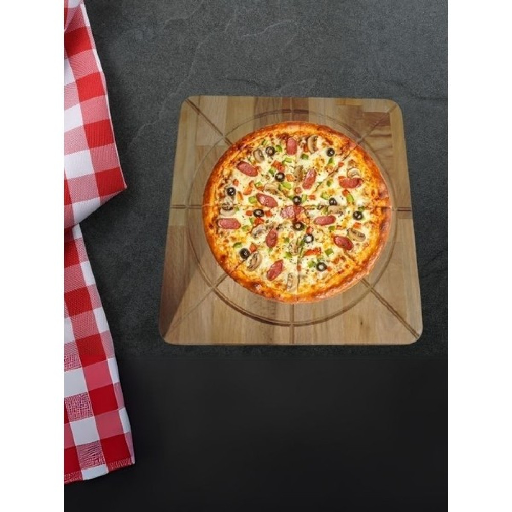 AR&MA WOOD Pizza Kesme Tahtası 35CM x 35 cm - Kahverengi Kesme Tahtaları / Kesim Tablaları Fiyatı