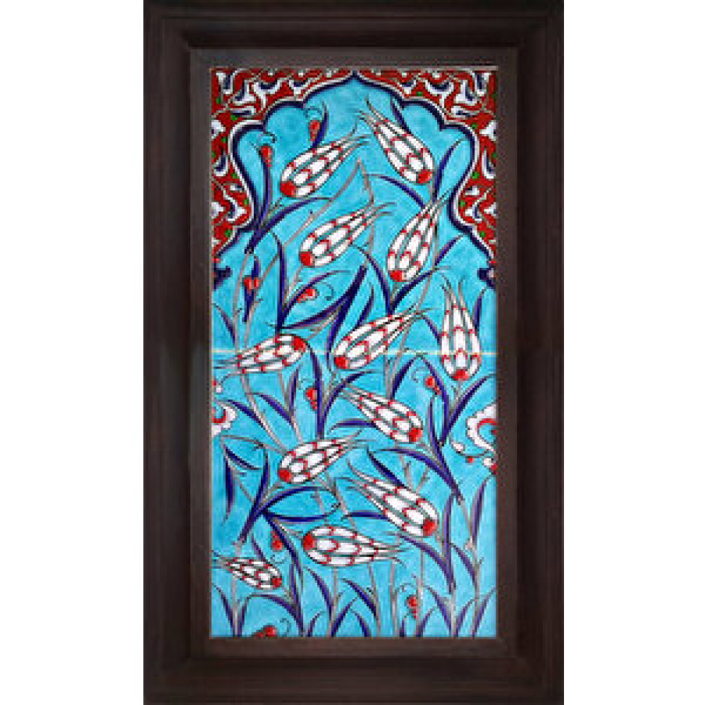 Armada Çini 20x40 Cm Ed 154 Mavili Lalezar El Dekoru Çini Pano Duvar Panosu Fiyatı