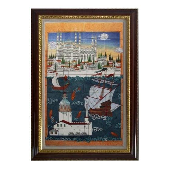 Armada Çini 80X140 cm Ed 683 İstanbul Sahnesi Çini Pano