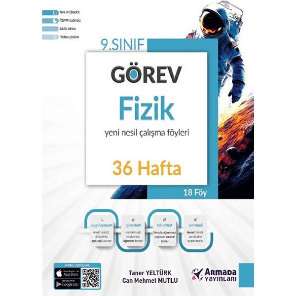 Armada Yayınları 9. Sınıf Görev Fizik Yeni Nesil Çalışma Föyleri YGS ve LYS Kitapları Fiyatı