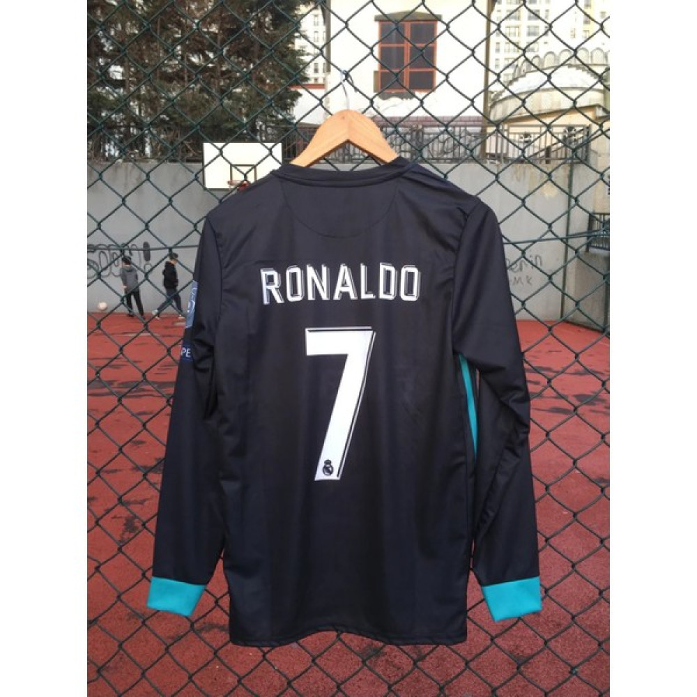 Armageddon 2017 Real Madrid Uefa Super Kupa Final Nostalji Uzun Kollu Ronaldo T-Shirtü Erkek T-shirt Fiyatı
