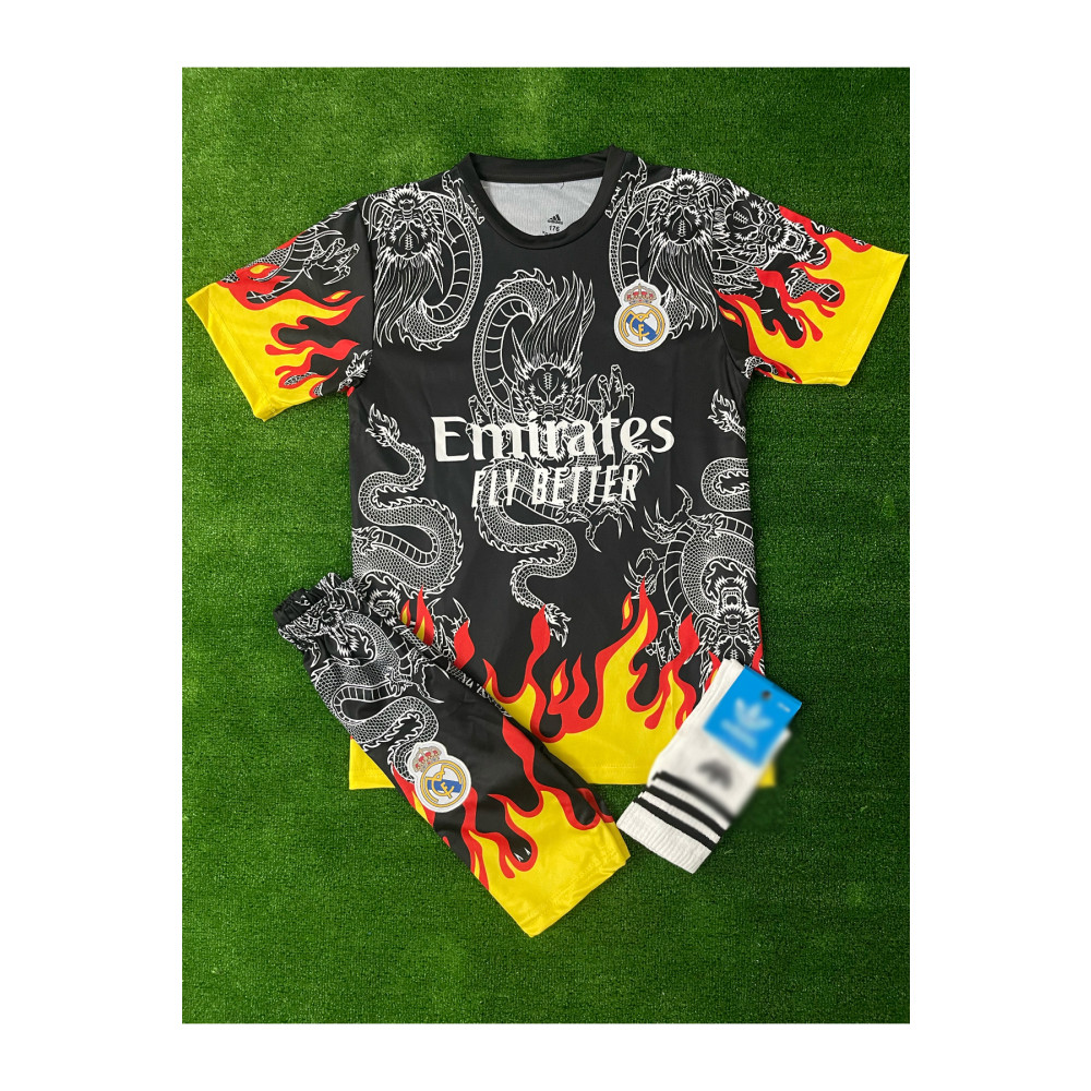 Armageddon Real Madrid 2023/24 Yeni Sezon Alevli Cristiano Ronaldo Özel Konsept çocuk Futbol Forma Üçlü Set 10-11 Yaş Beden Erkek Forma Fiyatı