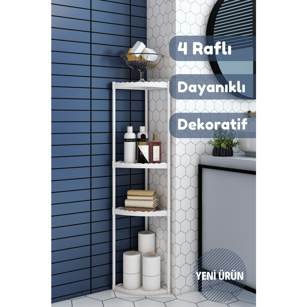 Armarks 4 Raflı Köşeli Banyo Rafı Banyo Düzenleyici Banyo Aksesuarları Fiyatı