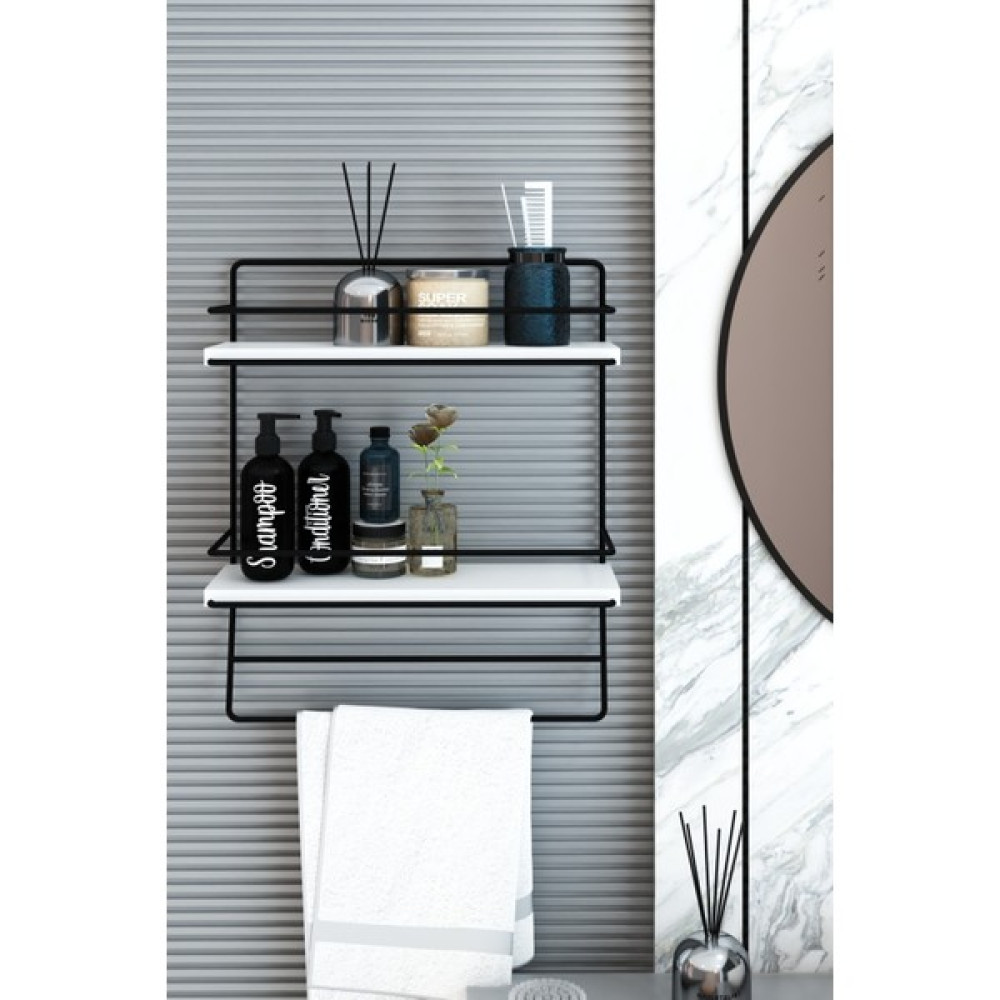 Armarks Alea Modern Duvar Rafı, Banyo Duvar Rafı, Mutfak Duvar Rafı, Havluluk, Metal Duvar Rafı Kitaplık - Duvar Rafı & CD / DVD Rafı Fiyatı