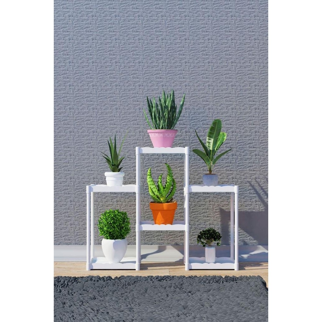 Armarks Işıl 6 Raflı Plastik Beyaz Saksılık Dekoratif Çiçeklik Saksı Standı 222_K_B Saksı ve Aksesuarları Fiyatı
