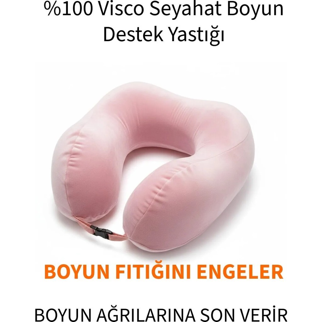 Armegeda Visco, Seyahat, Boyun, Yastığı, Rahat, Uyku, Pembe, Kadifemsi - Pembe Diğer Fiyatı