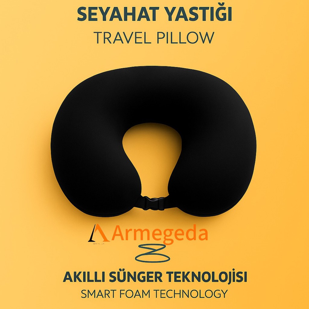 Armegeda Visco, Seyahat, Boyun, Yastığı, Rahat, Uyku,siyah. Kadifemsi - Siyah Diğer Fiyatı