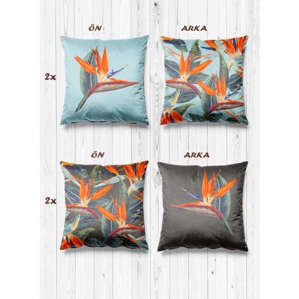 Armi Puf -Starliçe Turkuaz 4'Lü Kırlent Kılıfı-PLS18-43-44 - 43 x 43 cm Kırlent / Mobilya Yastığı Fiyatı
