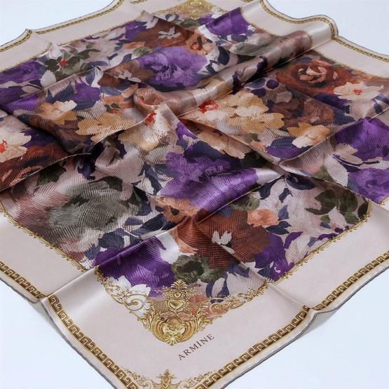 Armine 8109D Tivil İpek Desenli Kadın Eşarp