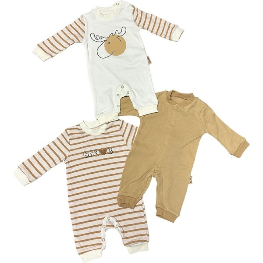 Armino Brave Deer 3lü Tek Boy Erkek Bebek Tulum Set Bebek Tulumu Fiyatı