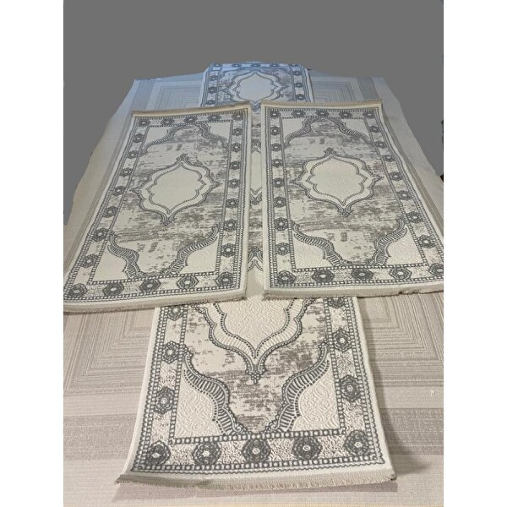 Armoni 3'lü Yatak Odası Takım Halısı - 80 x 300 cm - Açık Gri Salon Halısı Fiyatı