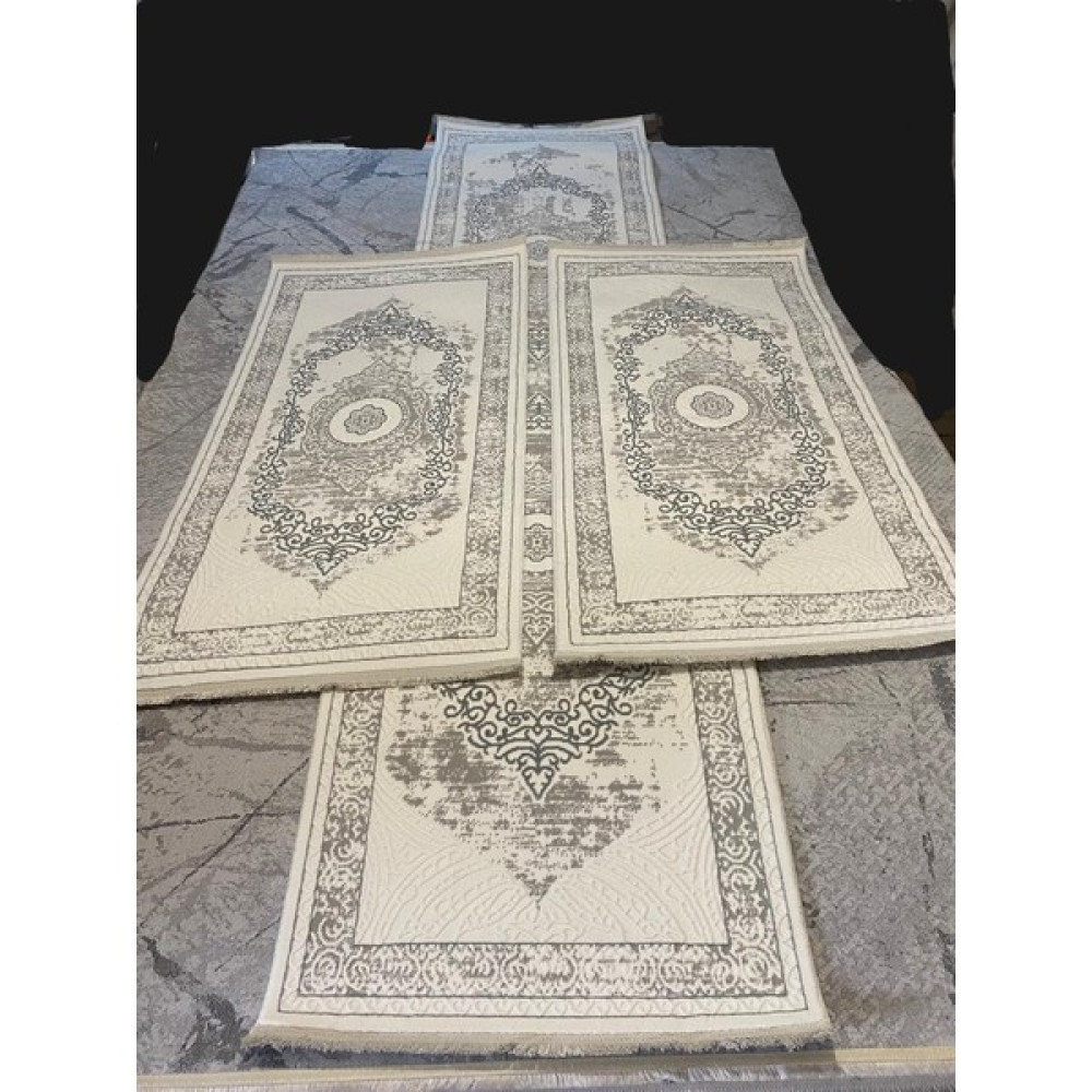 Armoni The Carpet Armoni 3'lü Yatak Odası Takım Halısı - 80 x 300 cm - Gri Salon Halısı Fiyatı