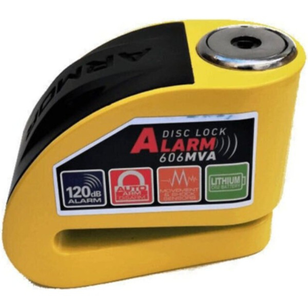 Armor 606 Mva 6mm Paslanmaz Çelik Alarmlı Disk Kilidi Sarı Motorsiklet Kilidi & Alarmı Fiyatı