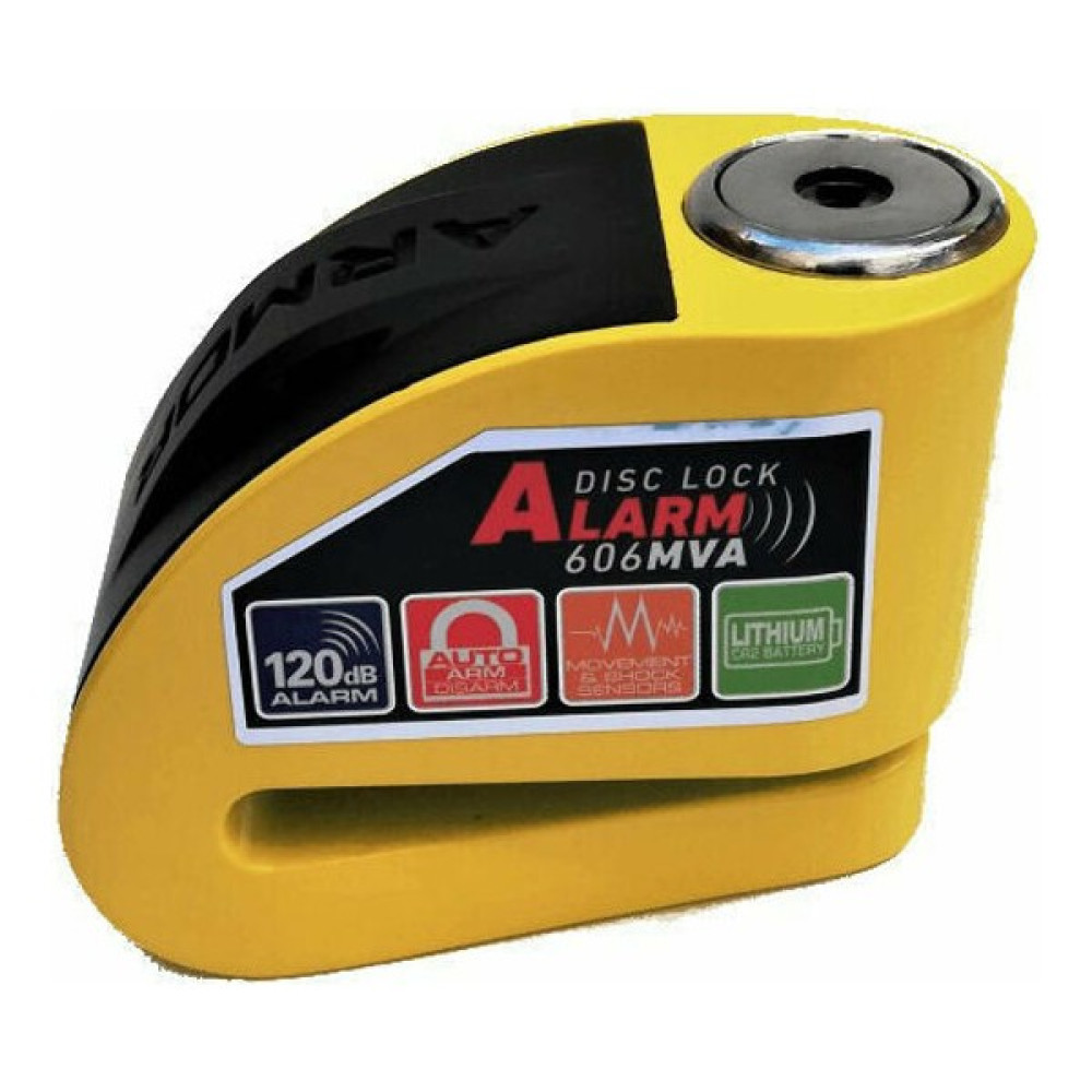 Armor 606MVA Alarmlı Disk Kilidi Sarı 6 mm Motorsiklet Kilidi & Alarmı Fiyatı