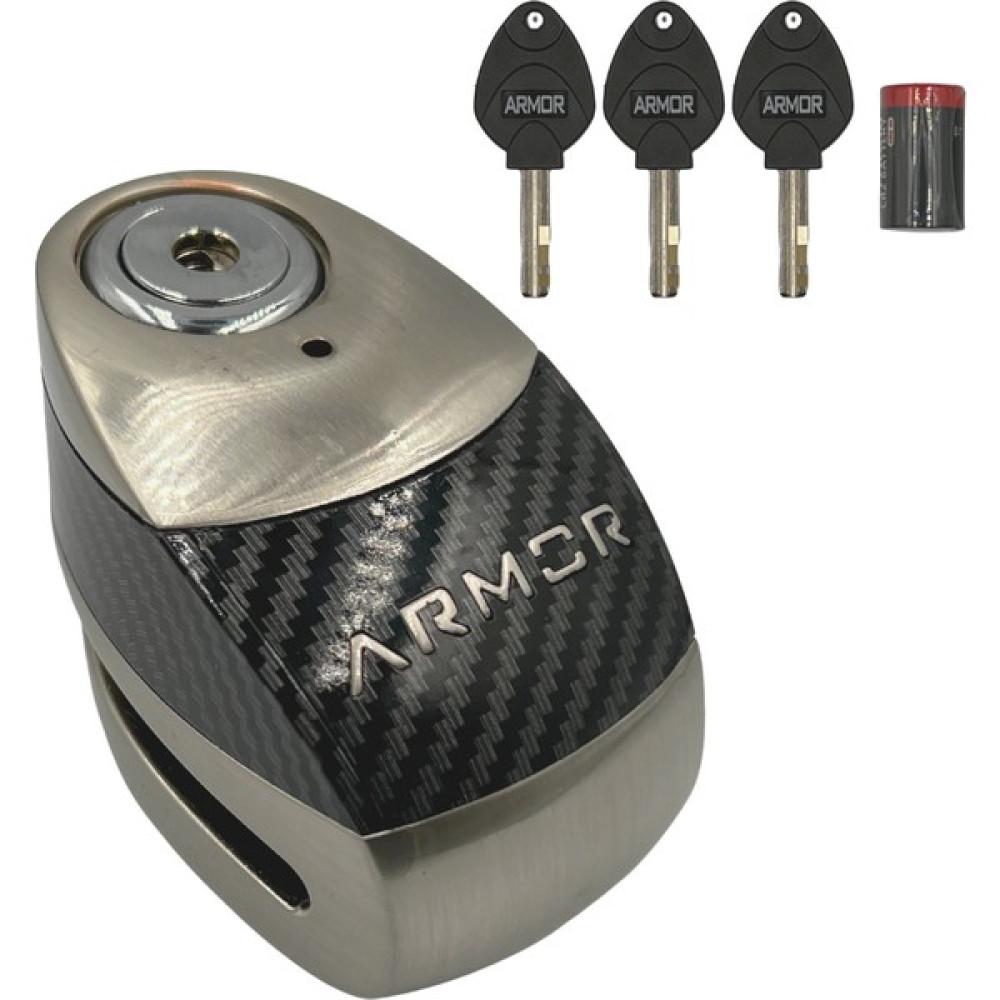 Armor 610+MVA Motosiklet Disk Kilidi Gri 10MM Alarmlı ( 120DB ) Motorsiklet Kilidi & Alarmı Fiyatı