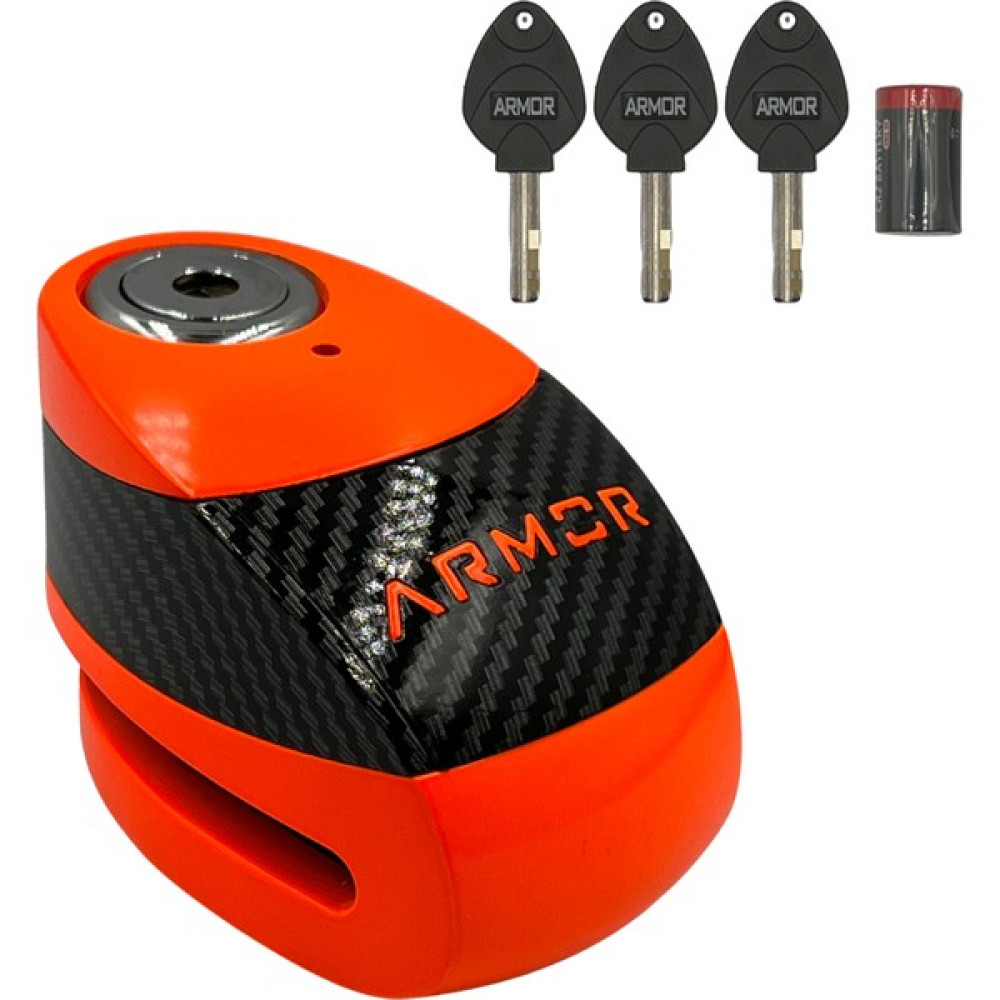 Armor 610+MVA Motosiklet Disk Kilidi Turuncu 10MM Alarmlı ( 120DB ) Motorsiklet Kilidi & Alarmı Fiyatı