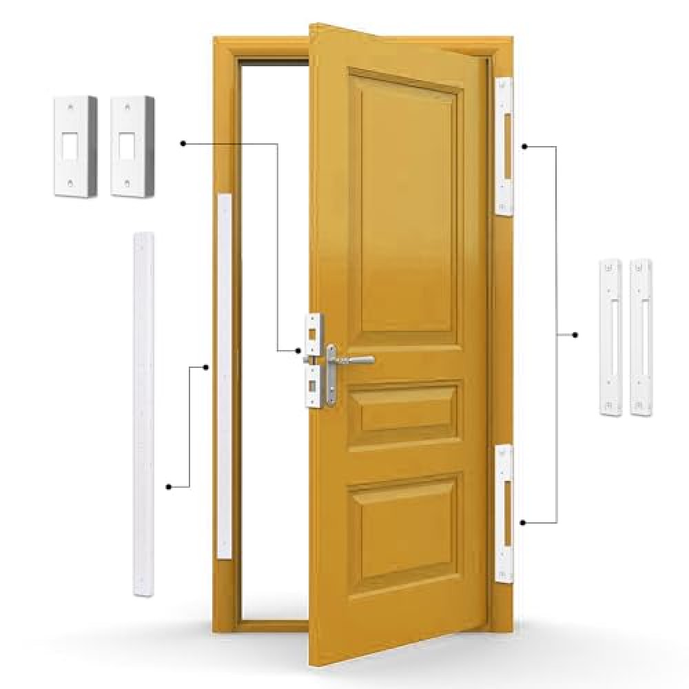 Armor Concepts Door Armor Side Light Door Reinforcement Kit-Double Side Light, White