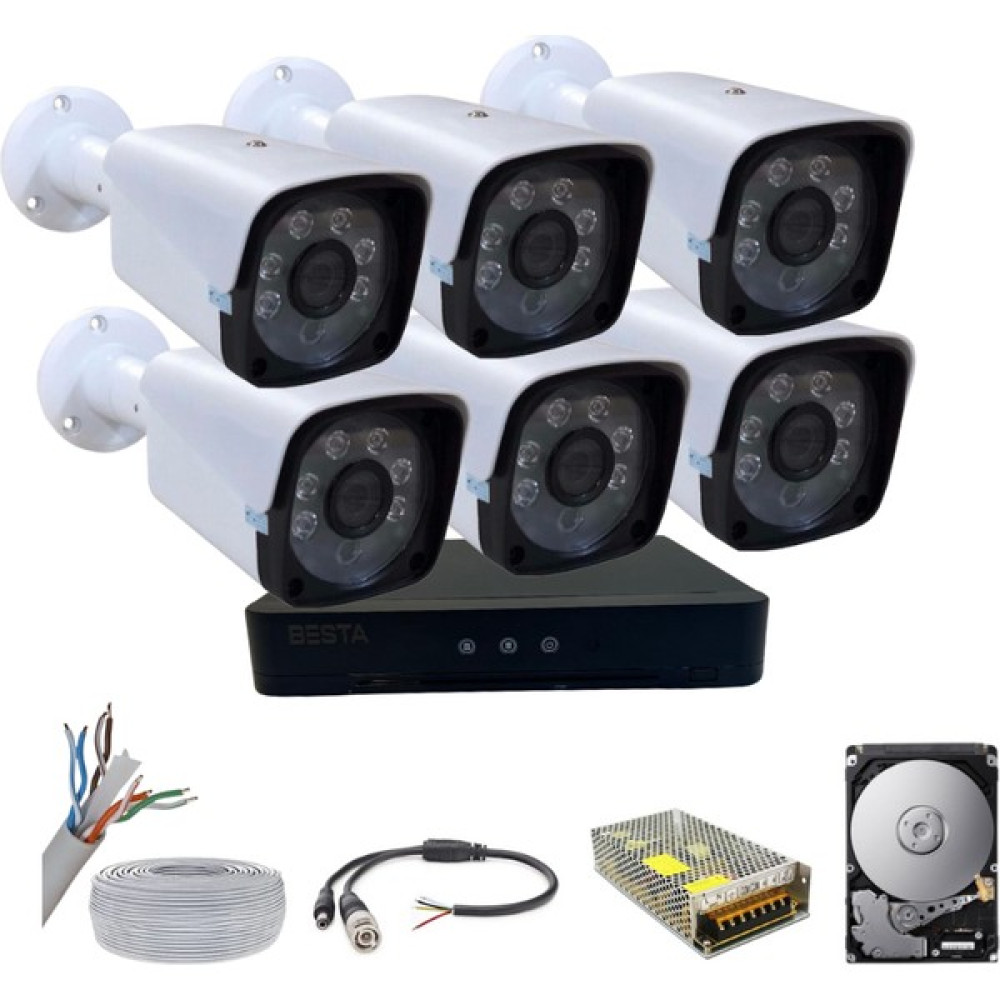 Arna 5mp Lens 2mp 1080P 6 Kameralı Ahd Güvenlik Seti 320 GB Harddisk Dahil ARNA-7326 Oto Boyaları Fiyatı