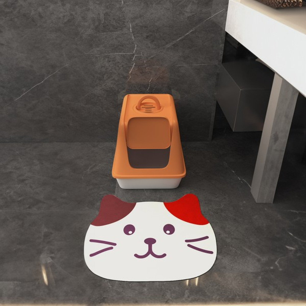 Arnee Kedi Tuvalet Önü Paspası Büyük Boy Desenli Kedi Kumu Paspası 50 x 60 cm - Kahve - 60 x 45 cm Evcil Hayvan Ürünleri Fiyatı