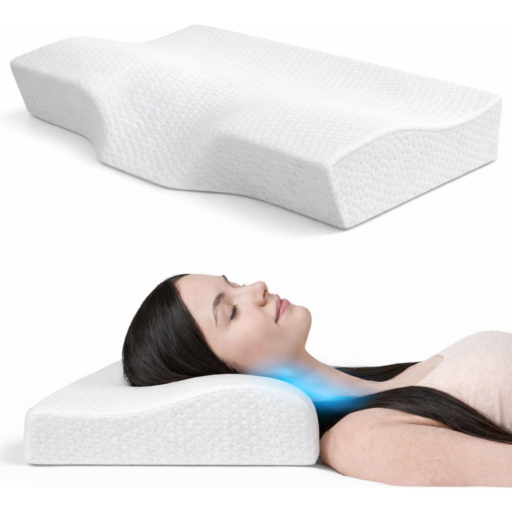 Arnee Visco Ortopedik Boyun Yastığı | Boyun Ağrısı İçin Ergonomik Uyku Yastığı - Beyaz - 35 x 60 cm Yastık Fiyatı