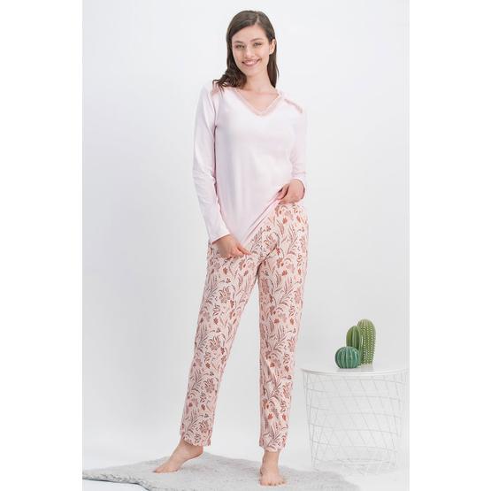 Arnetta Vintage Flowers Açık Pembe Kadın Pijama Takımı