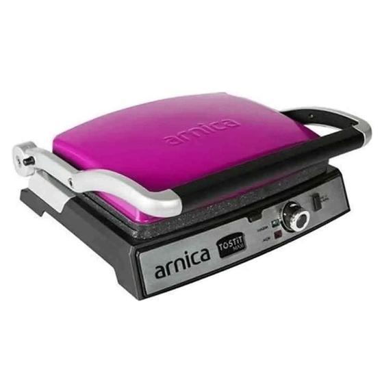 Arnica GH26242 Tostit Maxi 2000 W 6 Adet Pişirme Kapasiteli Teflon Çıkarılabilir Plakalı Izgara ve Tost Makinesi Fuşya Tost Makineleri Fiyatı