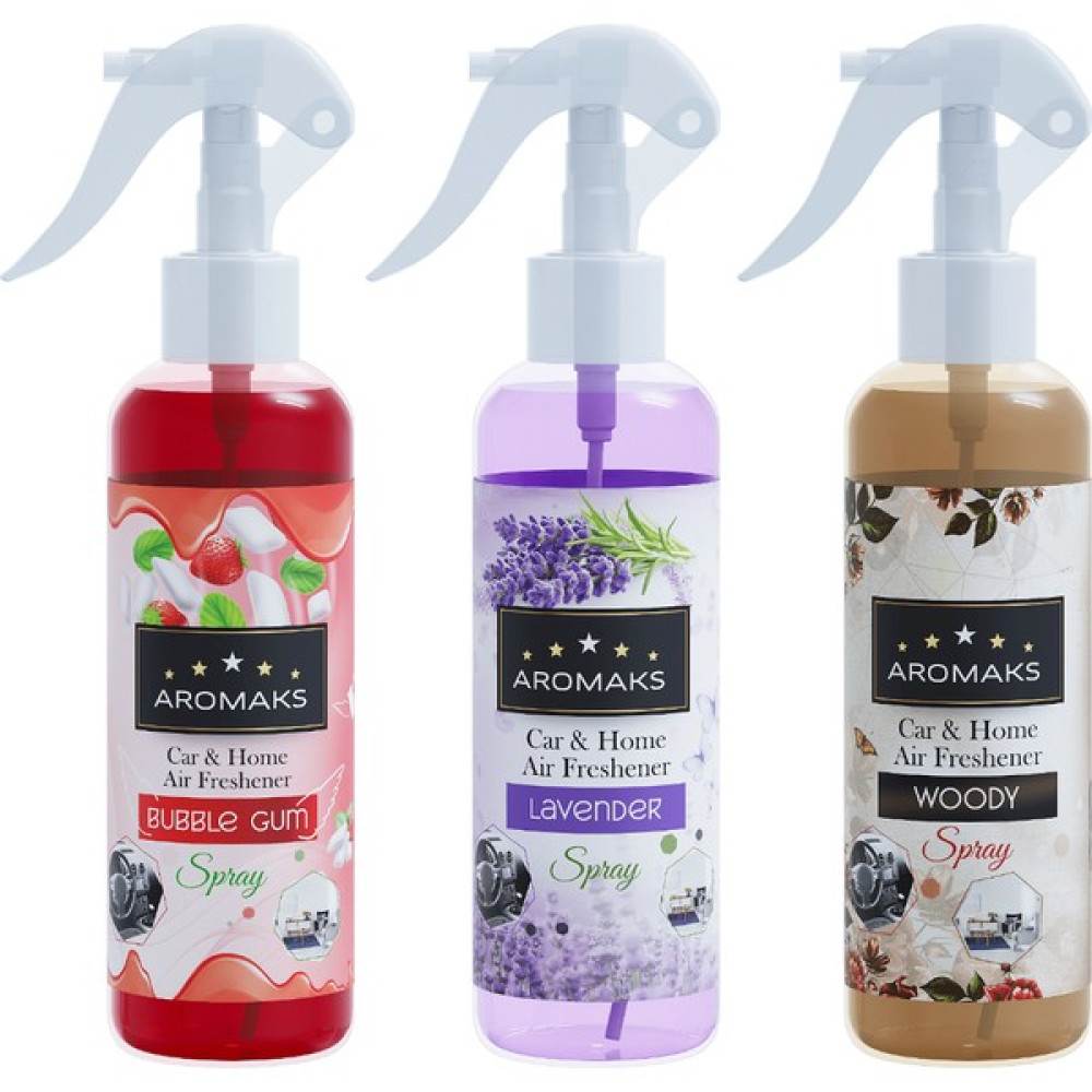 Aromaks 3 Adet 250 ml Hava Ferahlaştırıcı - Oto Kokusu, Oda Kokusu - Karışık-1 Oto Kokuları Fiyatı