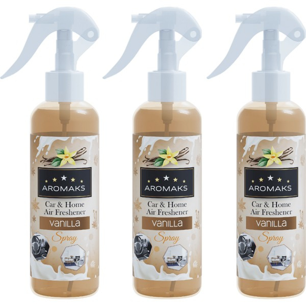 Aromaks 3 Adet 250 ml Hava Ferahlaştırıcı - Oto Kokusu, Oda Kokusu - Vanilya Oto Kokuları Fiyatı