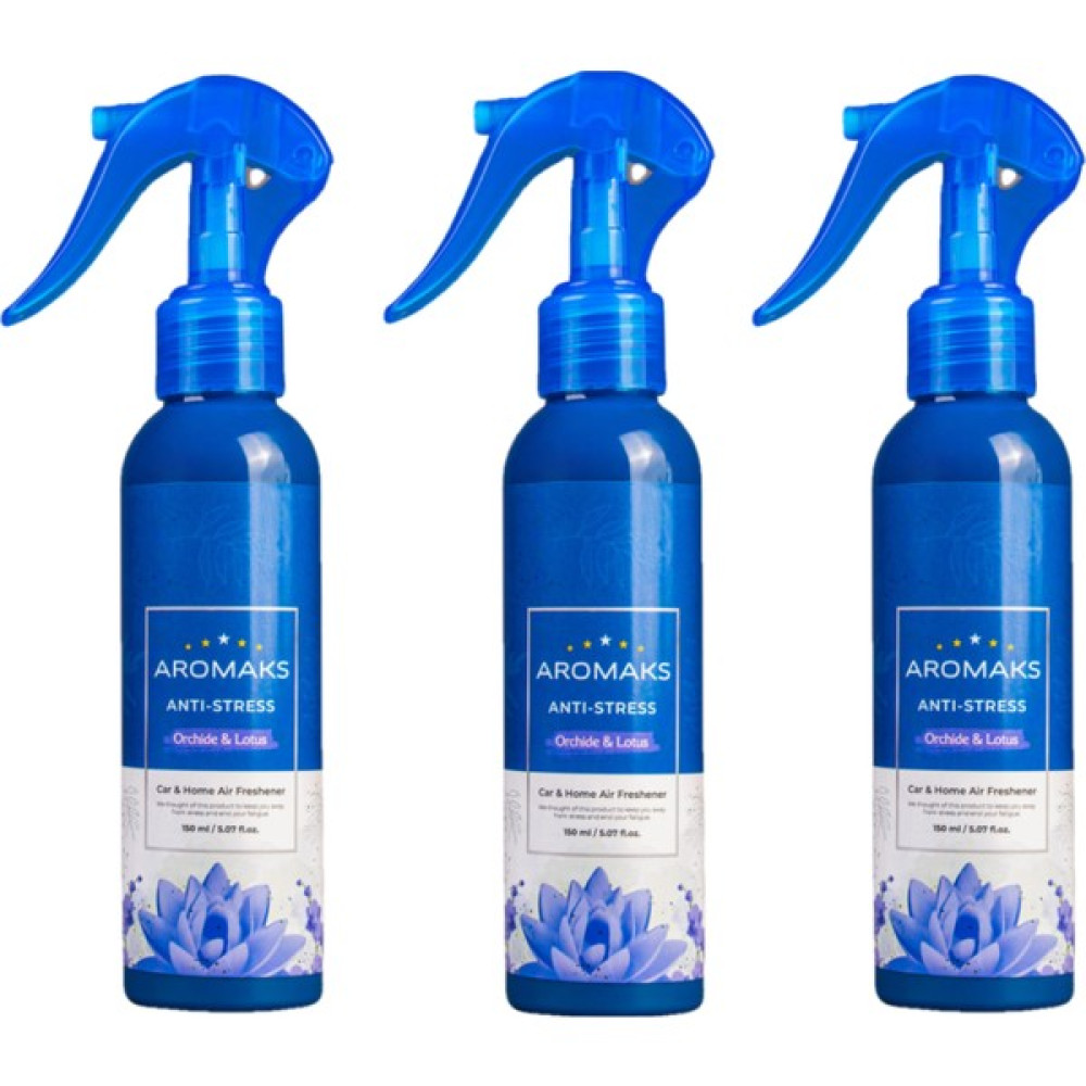 Aromaks 3 Adet Anti-stress Orchide And Lotus 150 Ml Araba Kokusu, Oda Ve Ofis Kokusu (Oto Kokusu),Koku Bombası Oto Kokuları Fiyatı