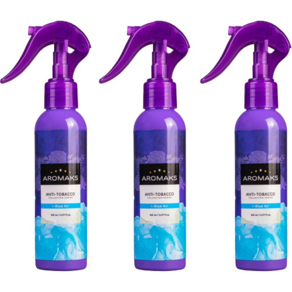 Aromaks 3 Adet Anti-tobacco N2 Blue Air 150 Ml Araba Kokusu, Oda Ve Ofis Kokusu (Oto Kokusu),Koku Bombası Oto Kokuları Fiyatı